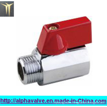 Female X Male Polished Chrome Brass Mini Ball Valve